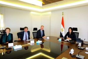 وزيرة التعاون الدولي تستقبل وفد  الاتحاد الأوروبي 