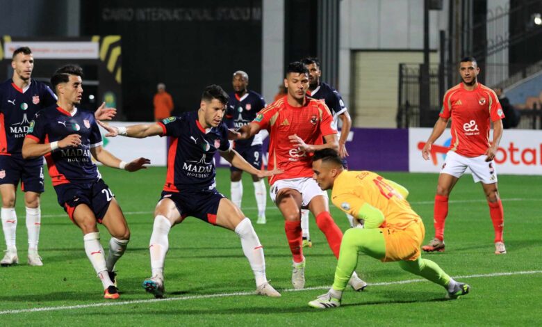 الاهلى يصالح جماهيره بالفوز على شباب بلوزداد بنصف دستة أهداف مقابل هدف