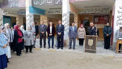 جولة تفقدية لمدير الإدارة العامة للتفتيش والرقابة بالوزارة بمدارس بنى سويف