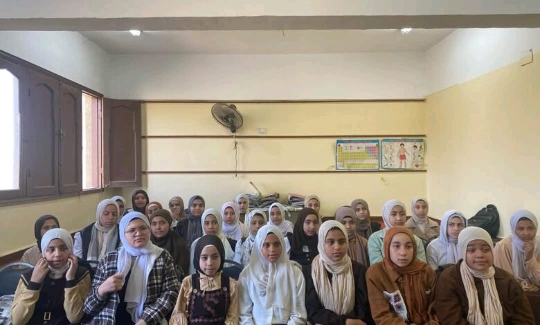 أهمية ترشيد استهلاك المياه بمعهد فتيات طنسا بنى سويف