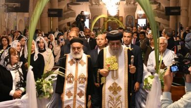 البابا تواضروس الثانيي صلى قداس "أحد السعف"