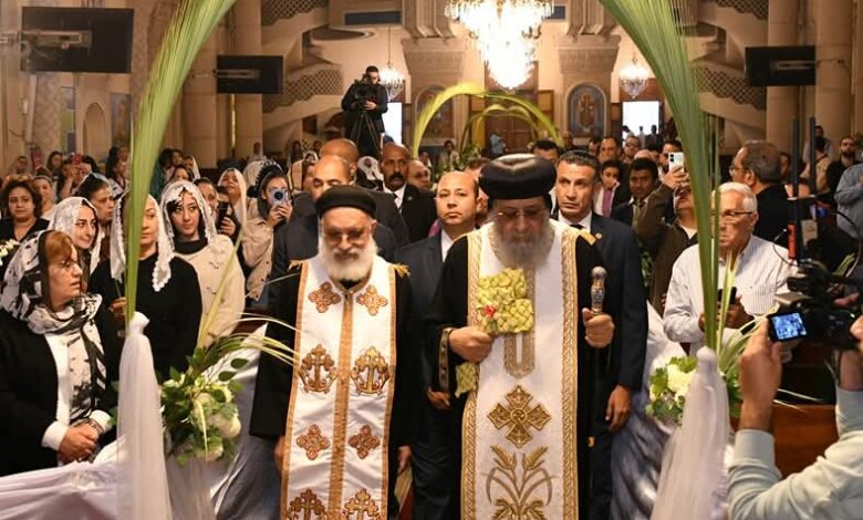 البابا تواضروس الثانيي صلى قداس "أحد السعف"