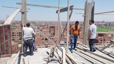 إزالة فورية لحالات التعدي بالبناء بمدينة الخصوص