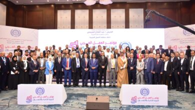 برقية من وزراء العمل وممثلي منظمات أصحاب الأعمال والعمال العرب إلى الرئيس السيسي