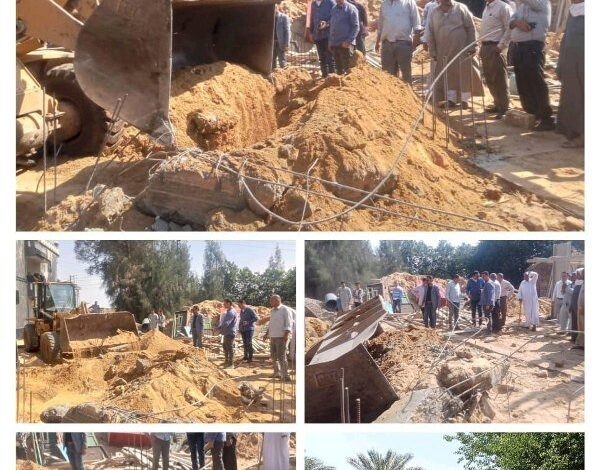 الإزالة الفورية لحالات تعدي بالبناء بمركز ومدينة الحسينية