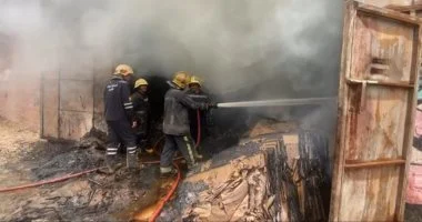 اندلاع حريق داخل مخزن فى عين شمس دون إصابات