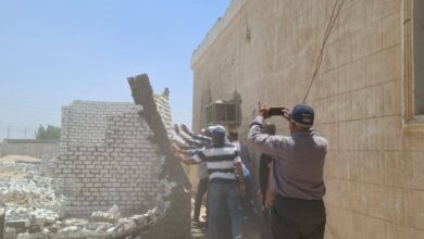 إزالة فورية لـ ١4حالة تعدي بالبناء فى بلبيس