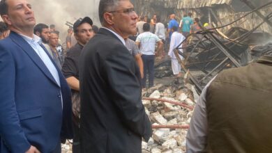 محافظ الجيزة يتابع ميدانياً جهود إطفاء حريق بمخزن دهانات بمنطقة البراجيل بأوسيم