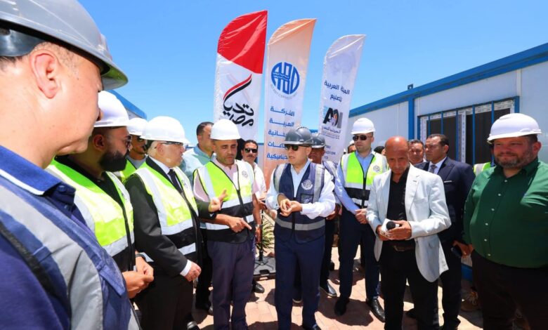 محافظ كفرالشيخ يتفقد أعمال إنشاء مصنع تدوير المخلفات الصلبة بالحامول