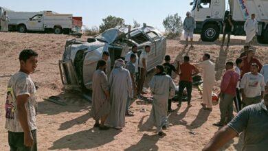 وفاة مدير أمن الوادي الجديد في حادث أليم بالمنيا و إصابة اثنين من أفراد الشرطة