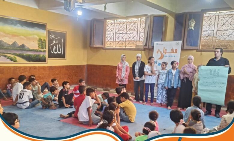 شباب الشرقية تنفذ فعاليات برنامج مشواري بقرية الصنافين بمنيا القمح