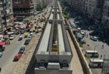 أعمال تركيب الكمرات وتقدم أعمال تنفيذ مشروع المرحلة الأولى من مترو الإسكندرية