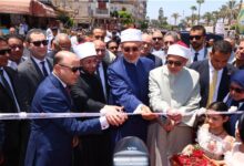 وزير الأوقاف ومفتي الجمهورية يفتتحان مشروع تطوير ساحة مسجد سيدي إبراهيم الدسوقي