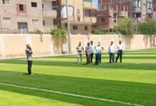 إنشاء ملعب كرة قدم قانونى على مساحة 8600 م بنادى قلين بكفر الشيخ