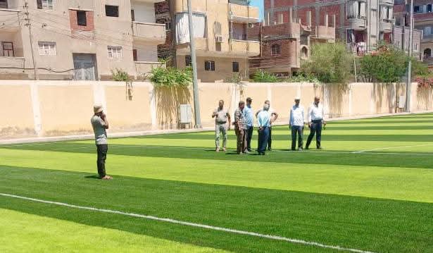 إنشاء ملعب كرة قدم قانونى على مساحة 8600 م بنادى قلين بكفر الشيخ