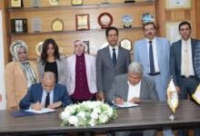 رئيس جامعة بنها يشهد توقيع بروتوكول بين كلية الحاسبات والذكاء الاصطناعى وشركة هيلث انسايتس