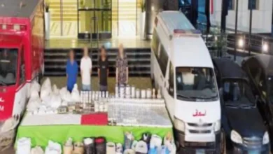 ضبط شحنة مخدرات بقيمة 350 مليون جنيه قبل ترويجها بسيارتى إسعاف