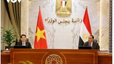رئيس جمهورية فيتنام يصدر بيانًا صحفيًا عقب اجتماعه مع رئيس وزراء جمهورية مصر