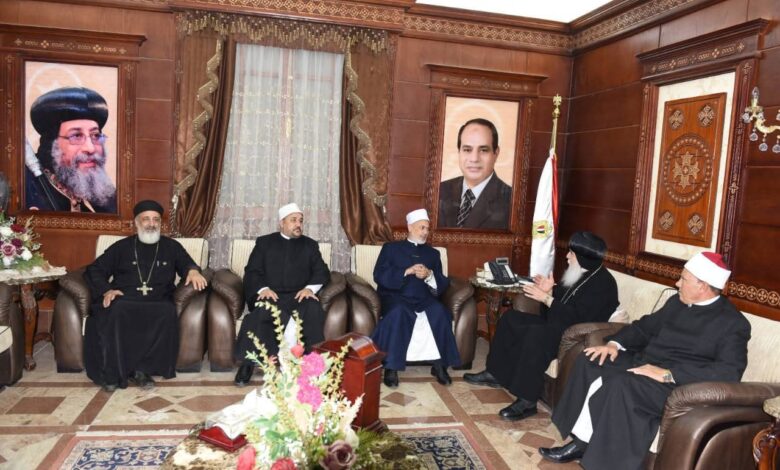 وكيل اوقاف ببني سويف يزور الأنبا غبريال أسقف الكنيسة الأرثوذكسية