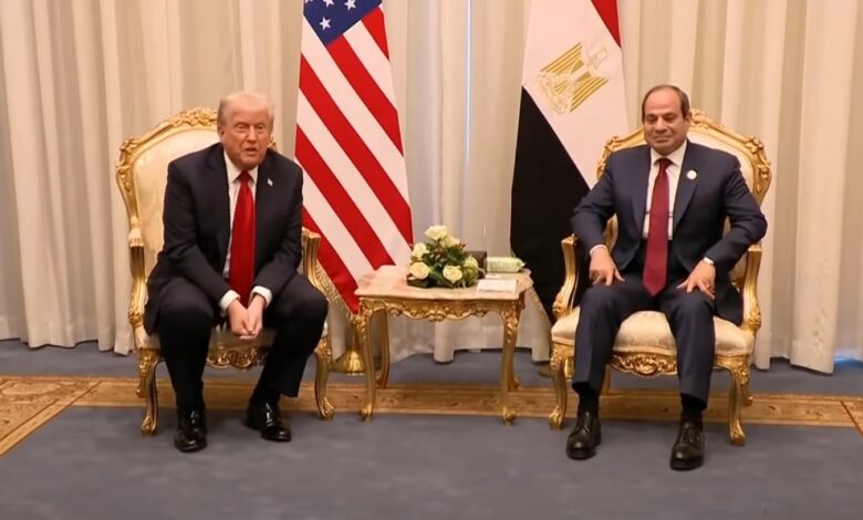 الرئيس الأمريكي دونالد ترامب :الرئيس السيسي رجل قوي جدا ولعب دورا مهما للغاية في عملية السلام