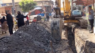 محافظ كفرالشيخ .. إحلال وتجديد خط مياه شرب بقطر 12 بوصة بشارع الدلتا بدسوق