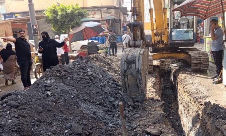محافظ كفرالشيخ .. إحلال وتجديد خط مياه شرب بقطر 12 بوصة بشارع الدلتا بدسوق