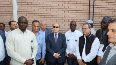 محافظ كفرالشيخ ووزراء ونواب وزراء الزراعة الأفارقة يتفقدون محطة غربلة تقاوي الأساس للأرز بسخا