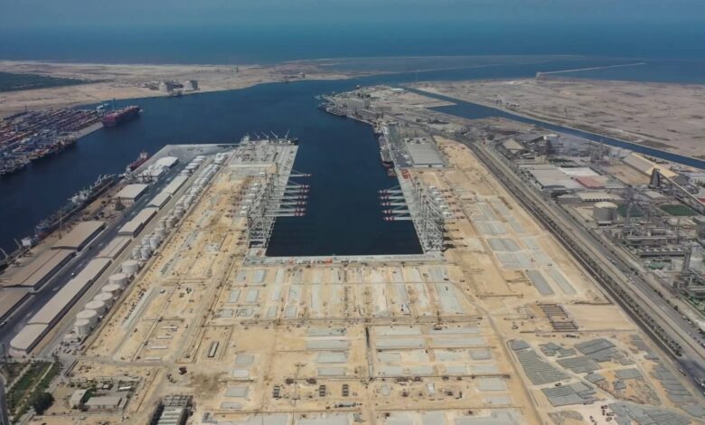 أحدث تصوير جوي لمحطة حاويات تحيا مصر 1 بميناء دمياط