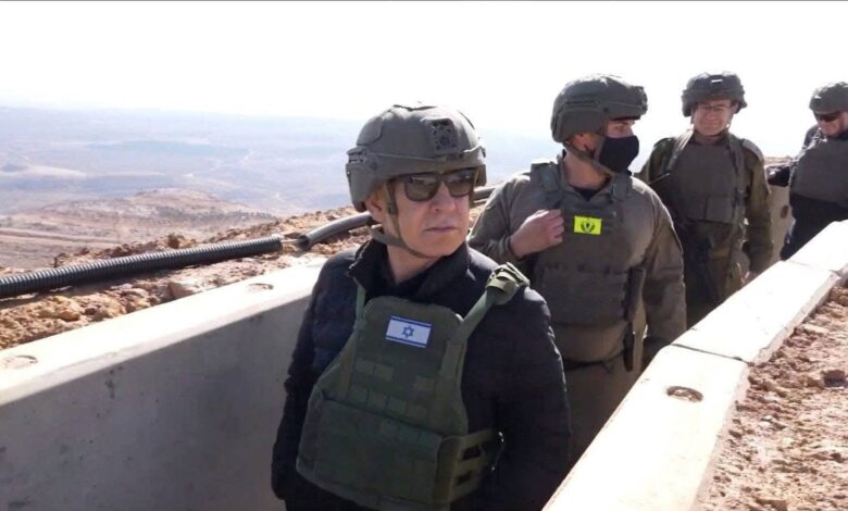 جولة لرئيس الوزراء الإسرائيلية نتنياهو داخل الأراضي السورية