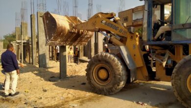 حملات يومية لازالة المبانى والاشغالات واللوحات المخالفة بالشرقية