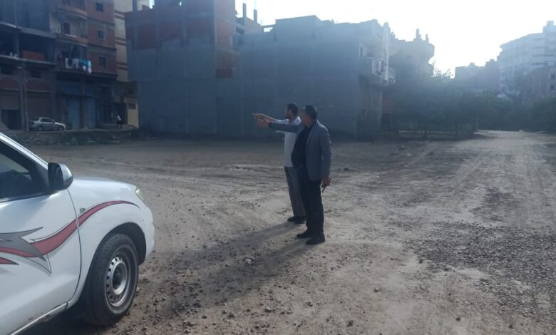 الانتهاء من رصف مدخل كوبري صلاح الدين بقلين