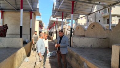 محافظ كفرالشيخ يتابع الأعمال الجارية بالسوق الحضرى الجديد بسيدي سالم