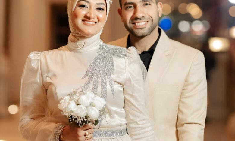 تهنئة للعروسين فاطمة عبد اللطيف والمهندس / احمد جمال