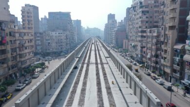 تقدم أعمال تركيب الكمرات وتقدم أعمال تنفيذ مشروع المرحلة الأولى من مترو الإسكندرية