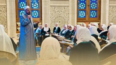ختام فعاليات الدورات التدريبية للواعظات بمسجد العلي العظيم