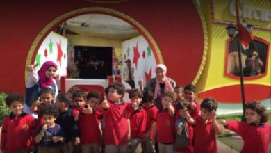 سقوط طفلة في مدرسة النصر للغات بمصر الجديدةمن أعلى لعبة هوائية