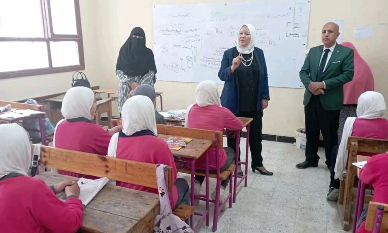 وكيل تعليم بنى سويف تتفقد مدرسة محمد مبروك الاعدادية بنات