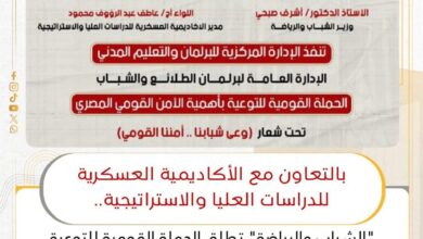 "الشباب والرياضة" : تنفذ اللقاء الرابع من الحملة القومية للتوعية بالأمن القومي المصري بالبحيرة