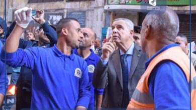 محافظ الإسكندرية يتابع تداعيات انهيار عقار بنطاق حى غرب