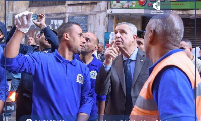 محافظ الإسكندرية يتابع تداعيات انهيار عقار بنطاق حى غرب