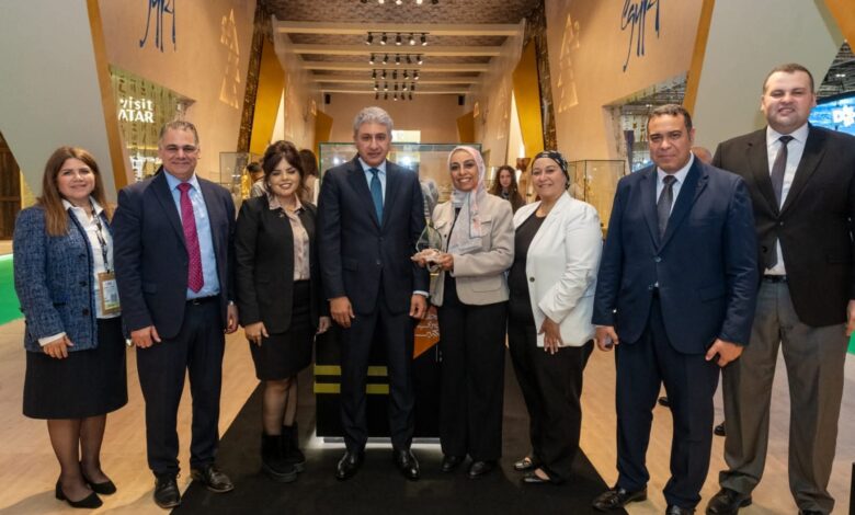 وزارة السياحة والآثار: الجناح المصري يفوز بجائزة أفضل تصميم في بورصة لندن الدولية للسياحة WTM