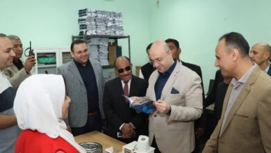 محافظ بني سويف : يتفقد انتظام ومستوى الخدمات المقدمة للمواطنين