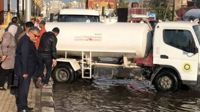 محافظ الدقهلية : رفع تجمعات مياه الأمطار في شوارع المنصورة