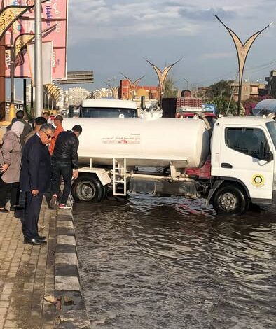 محافظ الدقهلية : رفع تجمعات مياه الأمطار في شوارع المنصورة