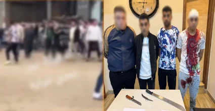 جرح قطعى بفروة الرأس ... ضبط طرفى المشاجرة وبحوزتهم 3 أسلحة بيضاء بالدقهلية