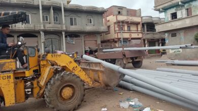 تركيب أعمودة كهرباء جديد ة بطريق بيلا – الجرايدة