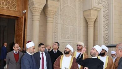 وزير الأوقاف يستقبل الوزير العُماني بمسجد مصر الكبير