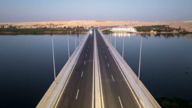 محـور الفشن الحر على النيل بمحافظة بن سويف بطـول 27 كم