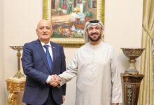 استقبال رسمي لرئيس البرلمان العربي فور وصوله جمهورية أذربيجان