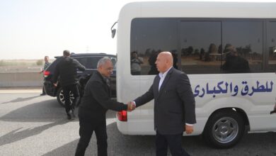 وزير الصناعة والنقل يتفقدمواقع العمل بمشروع تطوير ورفع كفاءة الطريق الدائري الإقليمي